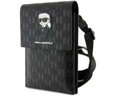 Karl Lagerfeld KLWBSAKHPKK Handbag – dėklas telefonui juodos spalvos Saffiano Monogram Ikonik