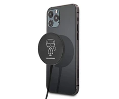 Karl Lagerfeld indukcinis įkroviklis KLCBMSIKBK 15W MagSafe
