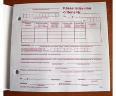 Kasos išlaidų orderis A5Vspec 100 lapų