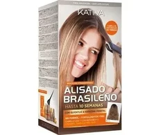 Kativa Brazilian Straightening Brunette Kit - Sada s keratinem pro narovnání vlasů 225ml