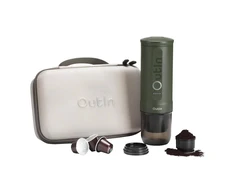 Outin Nano 7500 mAh nešiojamasis kavos virimo aparatas (žalias) + apsauginis dėklas
