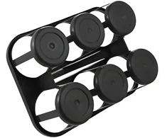 keeeper Flaschenträger"paco" 6-fach graphite mit Tragegriff zur Aufbewahrung und