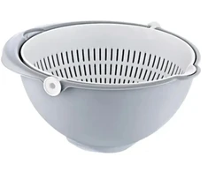 Keeeper Bowl-strainer 2in1 Stella 21x21x10.5cm baltas/pilkas