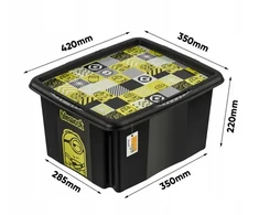 Keeeper Kaste ar vaku 24L Karolina "Minions Mosaic" 42 5x35 5x22 5cm melna ()