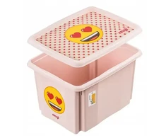 Keeeper Kaste ar vaku 30L Karolina "Emoji Hearts" 45x35x27cm roza ()