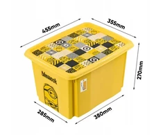Keeeper Kaste ar vaku 30L Karolina "Minions Mosaic" 45x35x27cm dzeltena ()