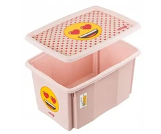 Keeeper Kaste ar vaku 45L Karolina "Emoji Hearts" 55 5x40x30cm roza ()