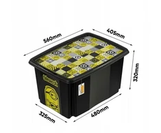 Keeeper Kaste ar vaku 45L Karolina "Minions Mosaic" 55 5x40x30cm melna ()