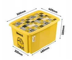 Keeeper Kaste ar vaku 45L Karolina "Minions Mosaic" 55 5x40x30cm dzeltena ()