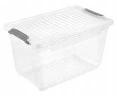 Keeeper Box with lid clipbox Leonie 28.5x18.5x16cm 5.4L transparent