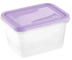 Keeeper Food container set rectangular 2x2L Fredo "Fresh" transparent/light violetinė