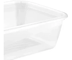 Stoneline Keeeper Food container set rectangular 3x1,25L Fredo "Fresh" transparent/light violetinė