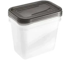 Keeeper Food container set rectangular 3x1L Fredo "Fresh" transparent/crystal pilka