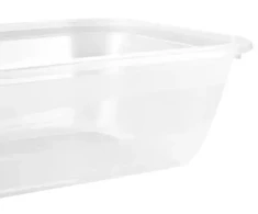 Stoneline Keeeper Food container set rectangular 3x2,4L Fredo "Fresh" transparent/light violetinė