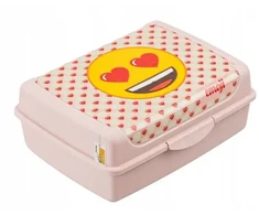 Keeeper Food storage container deco-click-box midi 1L Carla "Emoji Hearts" 17x13x7cm pink