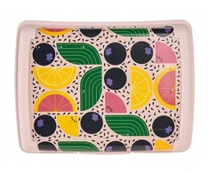 Keeeper Food storage container deco-click-box midi 1L Carla “Fruits” 17x13x7cm pink