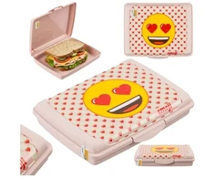 Keeeper Food storage container deco-click-box mini 0.5L Carla "Emoji Hearts" 17x13x3.5cm pink