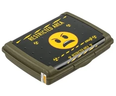 Keeeper Food storage container deco-click-box mini 0.5L Carla "Emoji Danger" 17x13x3.5cm olive color