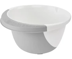 Keeeper Maišymo dubuo su neslystančia funkcija 3,5 l Carlotta Ø26x14 cm balta/pilka