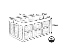 KEEEPER - Sulankstomas krepšys - universalus plastikowy indas - skrzynka - 45 L