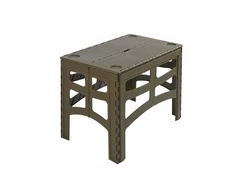Garden4You Sulankstomas stalas L su stalčių atbraila 80kg Timo 70x45x55cm alyvuogių odos 4052396119176