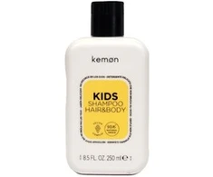 Kemon Kids Šampūnas Hair &amp; Body švelnus plaukų ir kūno prausiklis vaikams, 250 ml