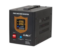 KEMOT PROsinus-800 nepertraukiamo maitinimo šaltinis su gryna sinusine banga ir įkrovimo funkcija 12V 230V 800VA/500W - juoda