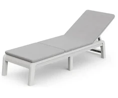 Keter Atlas sun lounger with cushion light beige