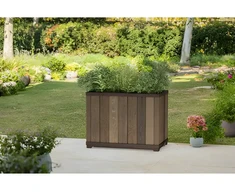 KETER 261035 garden planter walnut
