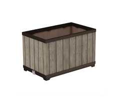 KETER DONICZKA DECO RECTANGLE PLANTER ASHWOOD
