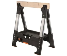 Keter Diy Wooden topped steak ROC Pro Gear Lumber Jack Sawhorse 71x69x82cm