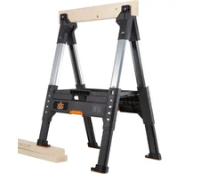 Keter Diy Wooden topped steak ROC Pro Gear Lumber Jack Sawhorse 71x69x82cm