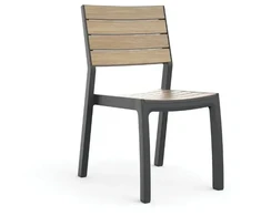 Keter Garden chair Deco Corale teak tone/pilka