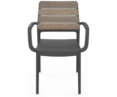 Keter Garden chair Deco Porto Armchair walnut/pilka