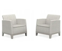 Keter Garden chairs 2 pcs Scandi Form light pebble pilkas/light beige