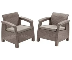 Lauko baldų komplektas Keter Garden chairs Corfu Duo Set beige