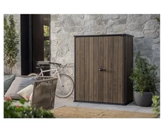 Keter Garden shed Deco Vertical Shed walnut tone