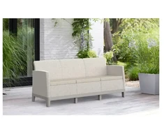 Keter sodo sofa, dviejų vietų, Scandi Form, trijų vietų, akmenukų pilka/šviesiai smėlio spalvos