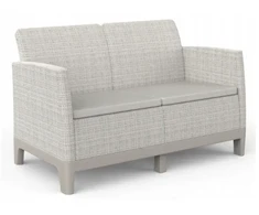 Keter Garden sofa two-seater Scandi Form 2 Seater Sofa pebble pilka/light beige