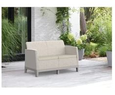 Keter Garden sofa two-seater Scandi Form 2 Seater Sofa pebble pilka/light beige