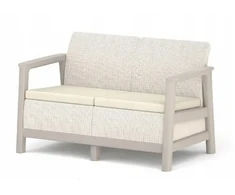 Keter Garden sofa two-seater Scandi Linea 2 Seater Sofa pebble pilka/light beige