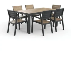 Keter Garden table Deco Corale 160 teak tone/pilka
