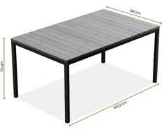 Keter Garden table Deco Porto Nova 160 walnut/juodas
