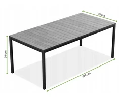 Keter Garden table Deco Porto Nova 200 ash wood tone/juodas
