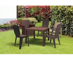 Keter Garden table Melody Quartet ruda