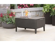 Sodo stalas Salemo Keter 76x56x42cm pilkai rudas