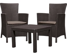 Sodo baldų komplektas KETER ROSARIO BALCONY SET, 2 vietų, rudos spalvos