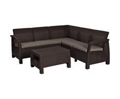 Lauko baldų komplektas Keter Corfu Relax Set dārza mēbeļu komplekts brūns 29202123599