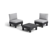 Lauko baldų komplektas Keter Sodo baldų komplektas Elements Balcony Set pilka šviesiai pilka