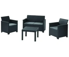 Lauko baldų komplektas Keter Allibert ELODIE SET WITH CLASSIC TABLE grafit-šviesiai pilka